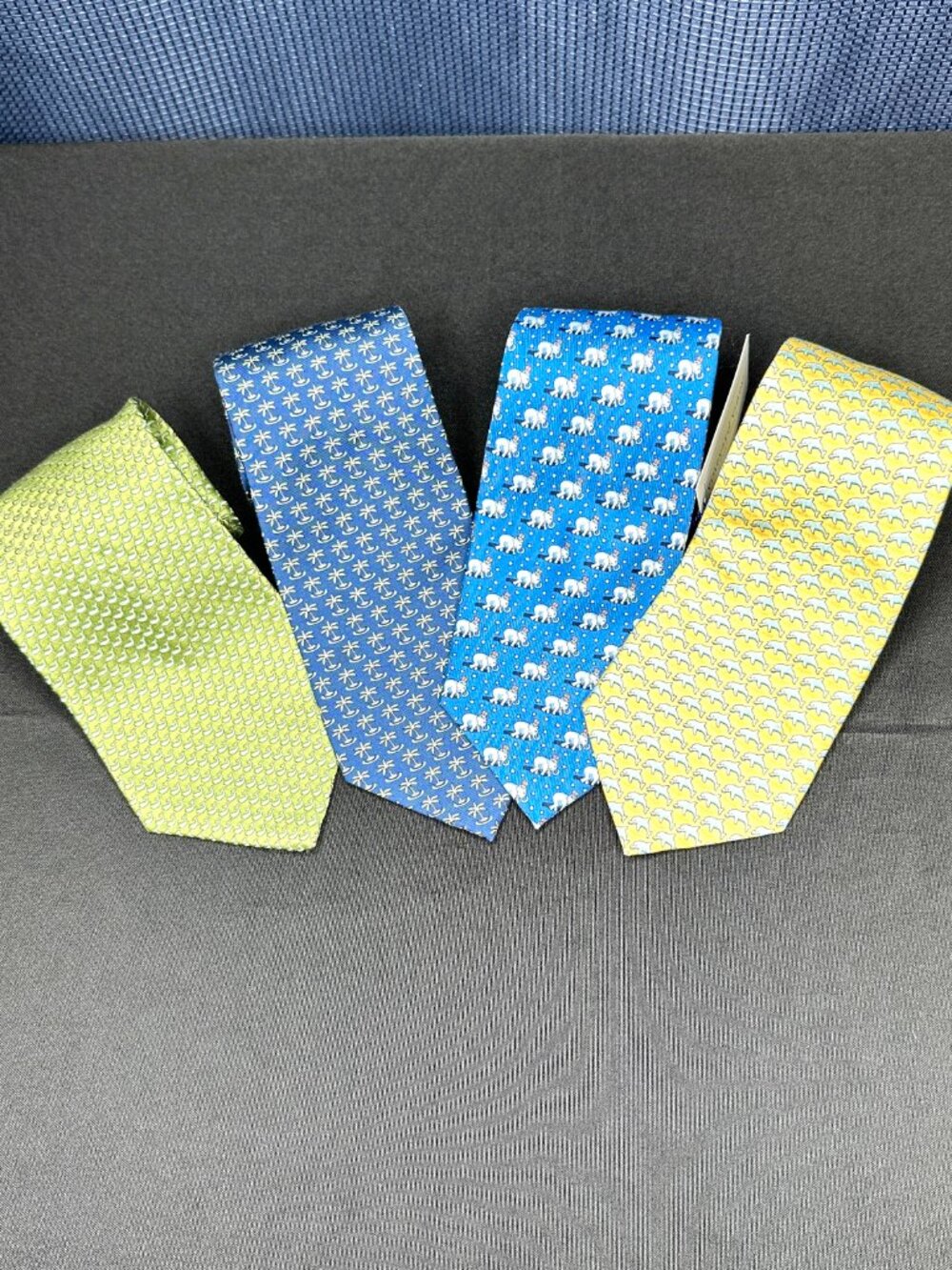 Lot of 4 Vineyard Vines Izod Animal Nature Themed 100% Silk Ties Fun Whimsy